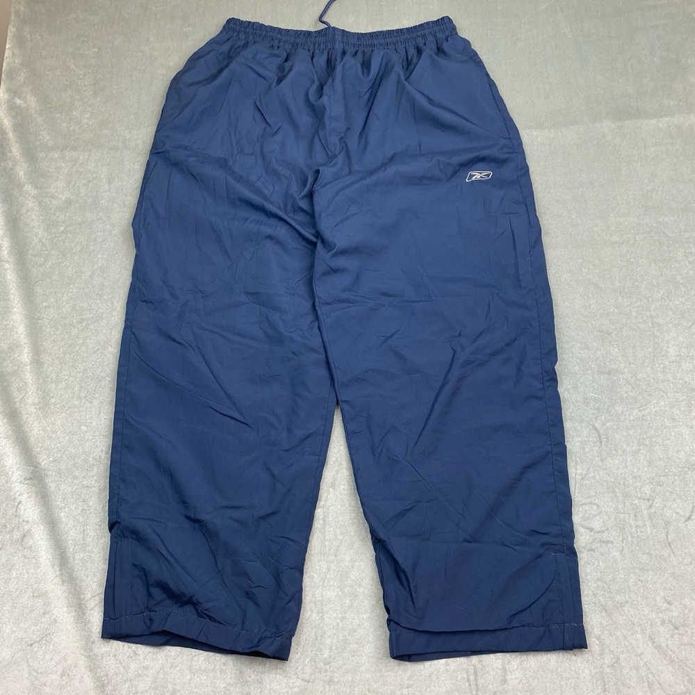 Reebok Track Pants Navy Blue Lined Windbreaker Pants Men’s XL